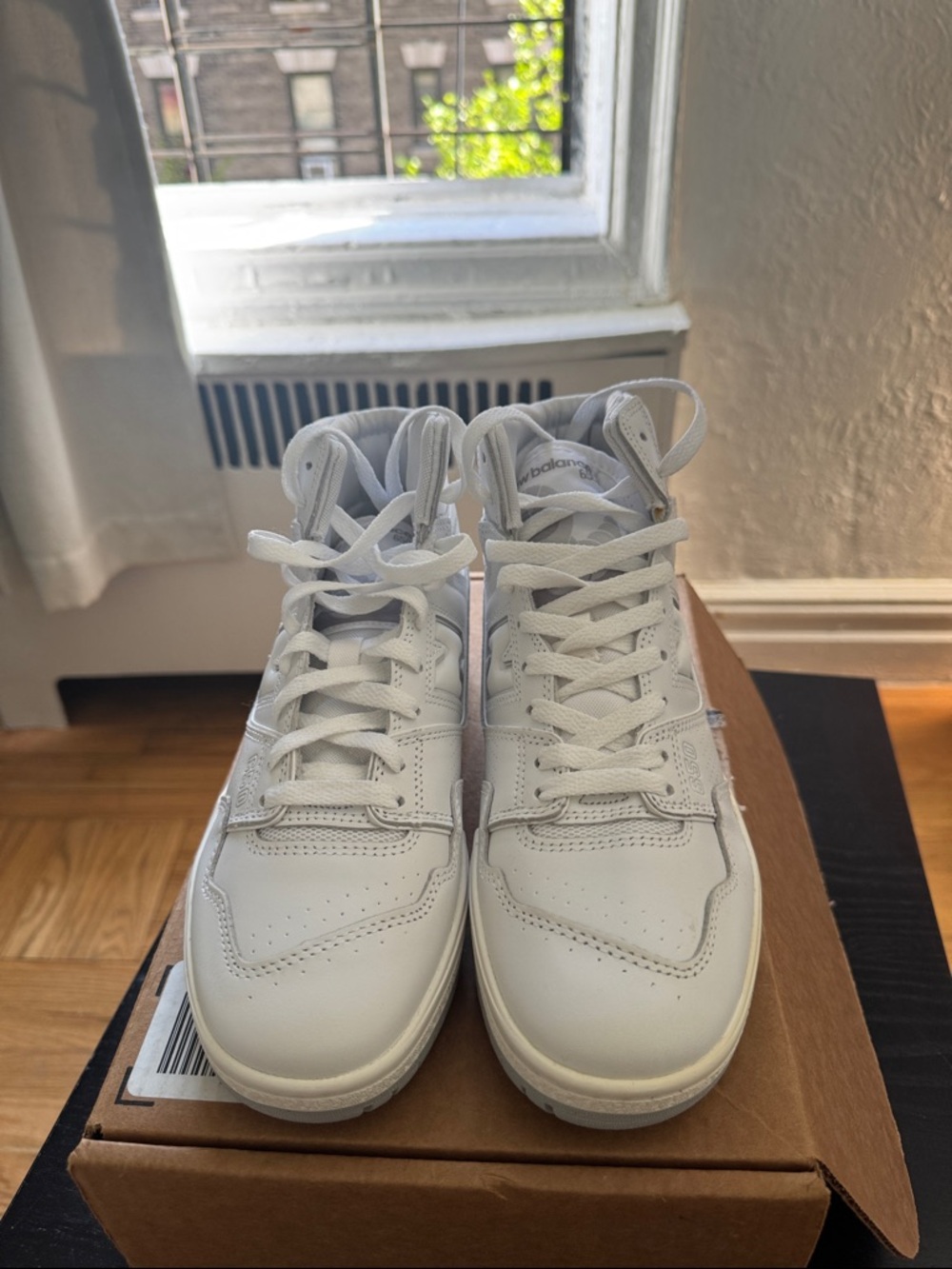 New Balance White High-Top Sneakers